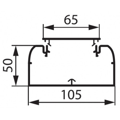 LegranD 010429, Короб DLP 105х50 одноканальный с гибкой крышкой 