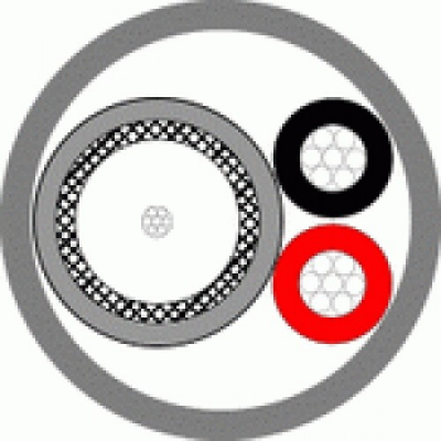 КВК-В-2 2х0,5 (белый) (Паритет), Кабель комбинированный для систем видеонаблюдения 