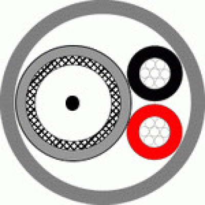 КВК-В-1,5ф 2х0,5 (белый) (Паритет), Кабель комбинированный для систем видеонаблюдения 