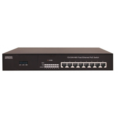 SW-20800/B (12/24/48), Сетевой коммутатор8 портовый Fast Ethernet с РоЕ 