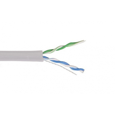 U/UTP 2х2х24AWG кат.5E solid PVC (LC1-C5E02-111), Кабель симметричный (витая пара), серый 